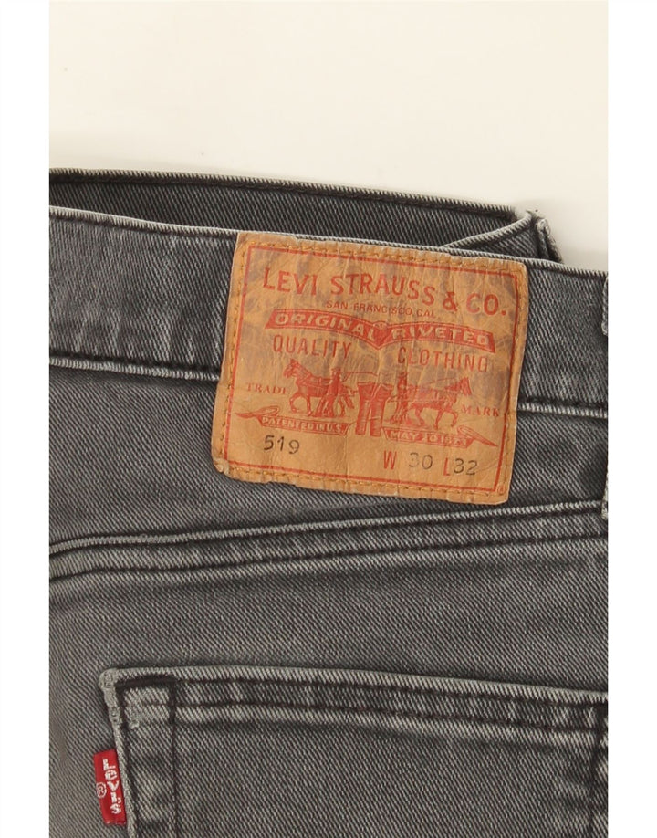 Levi's Mens 519 Skinny Jeans W30 L27 Γκρι βαμβακερό