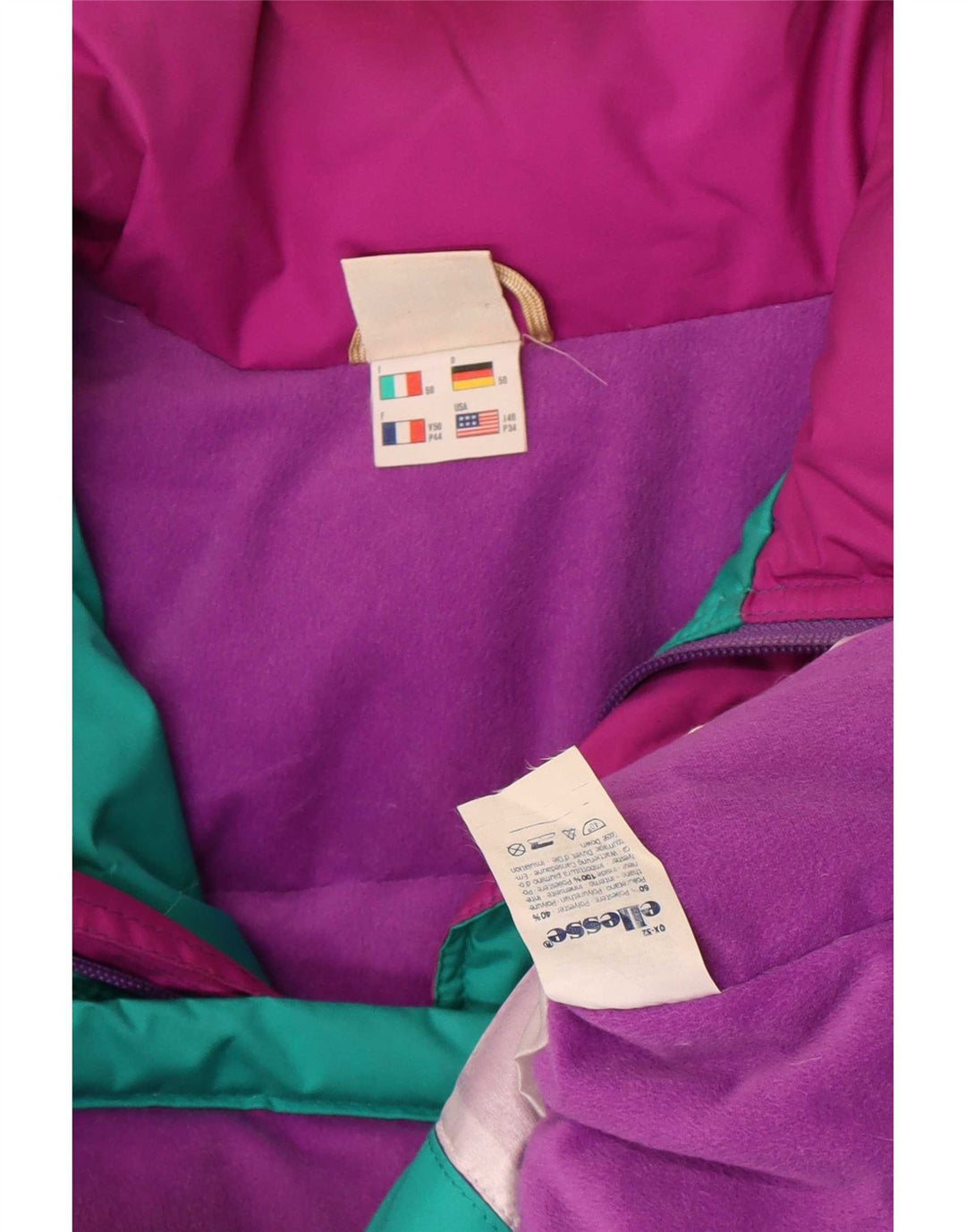 Ellesse Ανδρικό τζάκετ σκι με κουκούλα IT 50 Large Green Colourblock