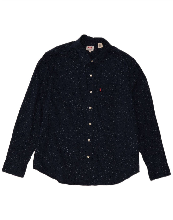 Ανδρικό πουκάμισο Levi's XL Navy Blue Spotted Cotton Classic