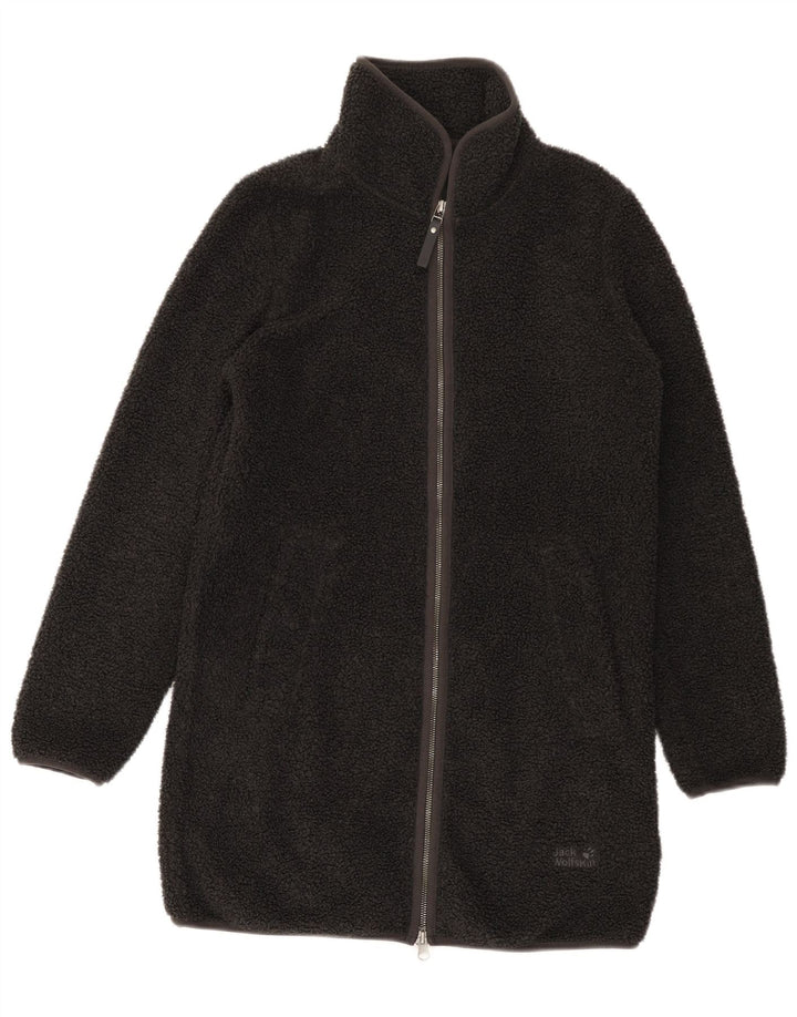 Jack Wolfskin γυναικείο πανωφόρι φλις μεγάλου μεγέθους UK 6 XS γκρι πολυεστέρας