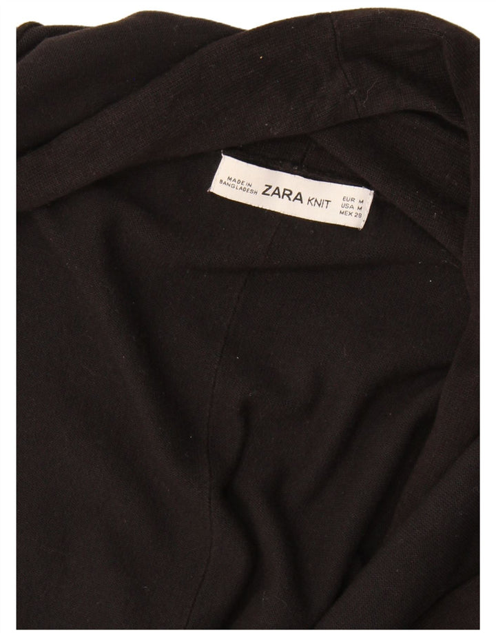 Zara Γυναικείο Ανοιχτό Ζακέτα UK 12 Medium Black