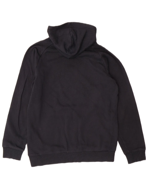 Adidas Boys Graphic Hoodie Jumper 13-14 ετών μεγάλο μαύρο βαμβακερό