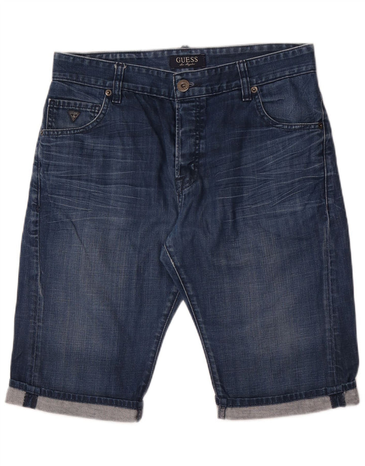 Ανδρικό τζιν σορτς Guess W31 Βαμβακερό μεσαίο μπλε