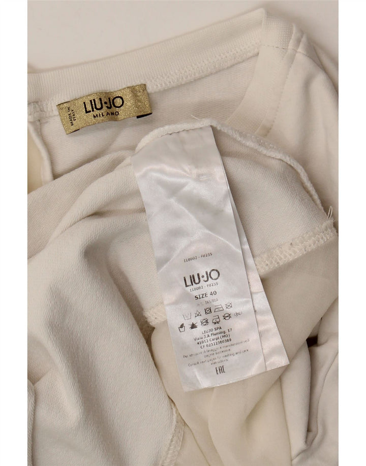 Liu Jo Γυναικεία φούτερ με μανίκια 3/4 Jumper IT 40 Μικρό λευκό βαμβακερό