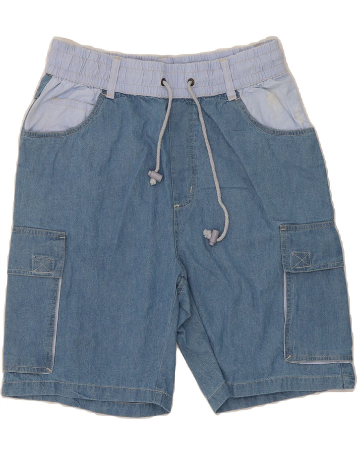 VINTAGE Womens Cargo Denim Shorts Medium W32  Blue Cotton Vintage Vintage and Second-Hand Vintage from Messina Hembry 