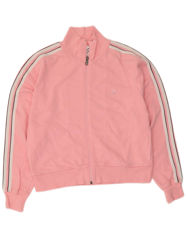 Adidas Γυναικεία φόρμα Crop Top Jacket UK 14 Medium Pink Cotton