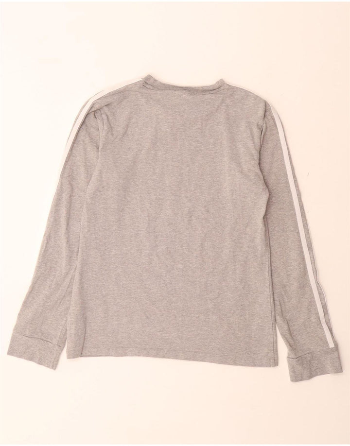 ADIDAS Womens Top Long Sleeve UK 8 Small Grey Cotton