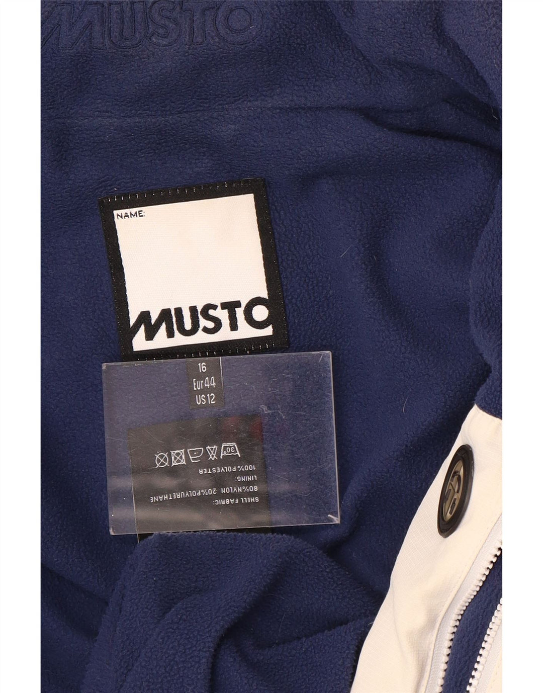Musto γυναικείο γραφικό τζάκετ αντιανεμικό UK 16 Large Navy Blue πολυουρεθάνης
