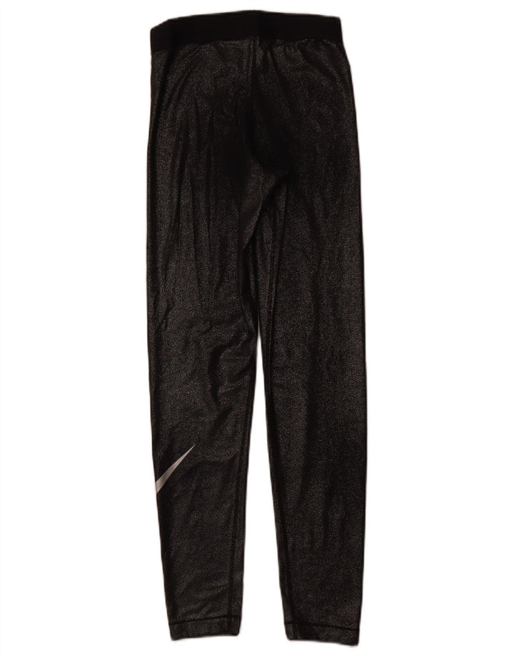 Γυναικεία γραφικά κολάν NIKE Dri Fit UK 8 Small Black Polyester