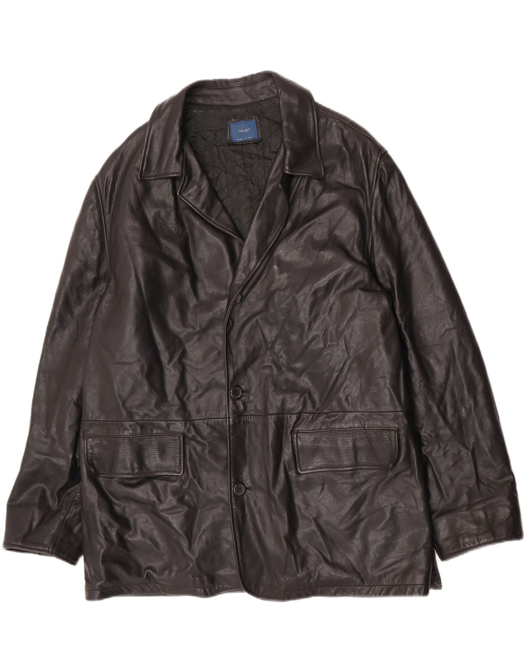 Vintage Ανδρικό Δερμάτινο Μπουφάν IT 52 XL Μαύρο Δερμάτινο