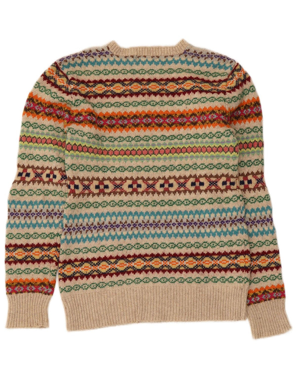 Polo Ralph Lauren Girls V-Neck Jumper Sweater 15-16 Years Large Multicolour