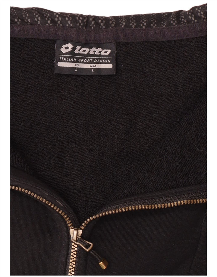 Γυναικείο πουλόβερ Lotto Zip Hoodie UK 14 Large Black