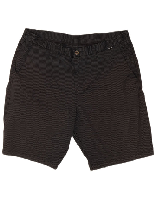 Ανδρικό σορτς Chino Hurley W38 XL Μαύρο ρίγες από πολυεστέρα
