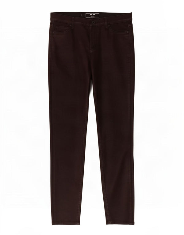 Γυναικείο παντελόνι κολάν Dkny US 6 Medium W30 L30 Βαμβακερό μπορντό