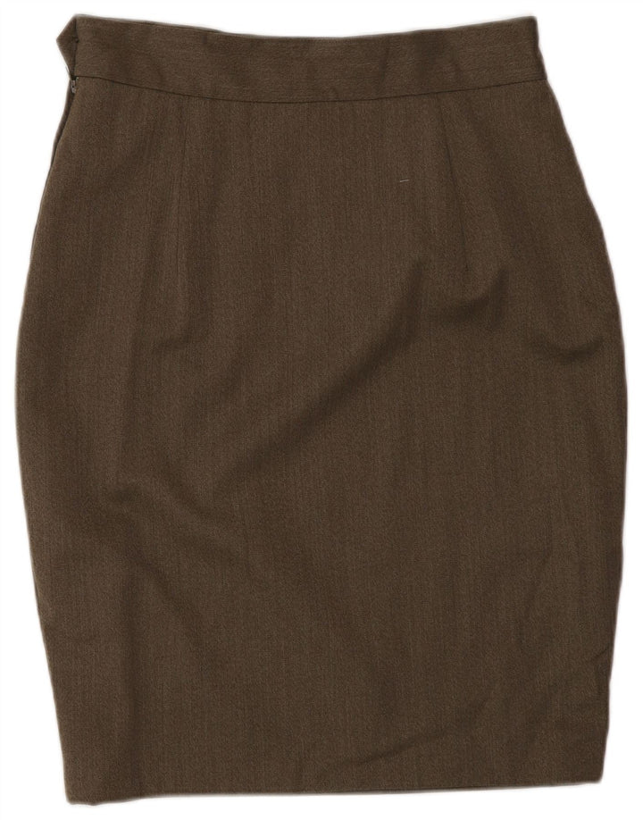 MOSCHINO Γυναικεία φούστα 2 τεμαχίων με 3 κουμπιά UK 12 μεσαία W28 καφέ Classic