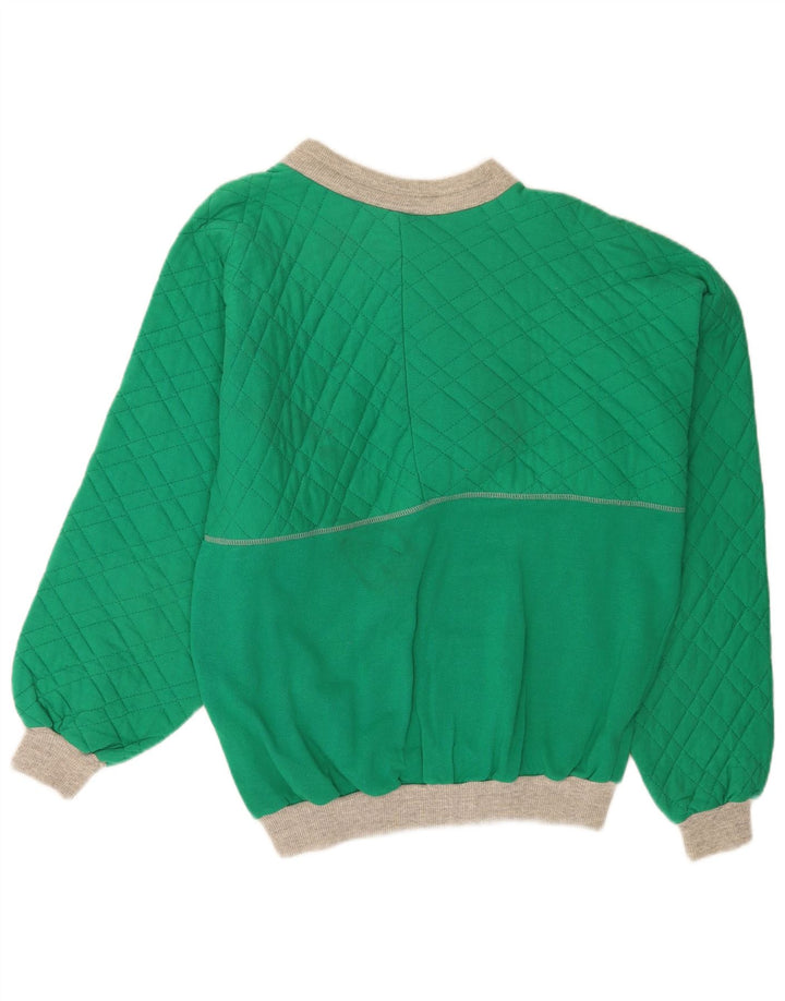 Vintage ανδρικό γραφικό φούτερ Jumper Μεγάλο πράσινο βαμβακερό ρετρό