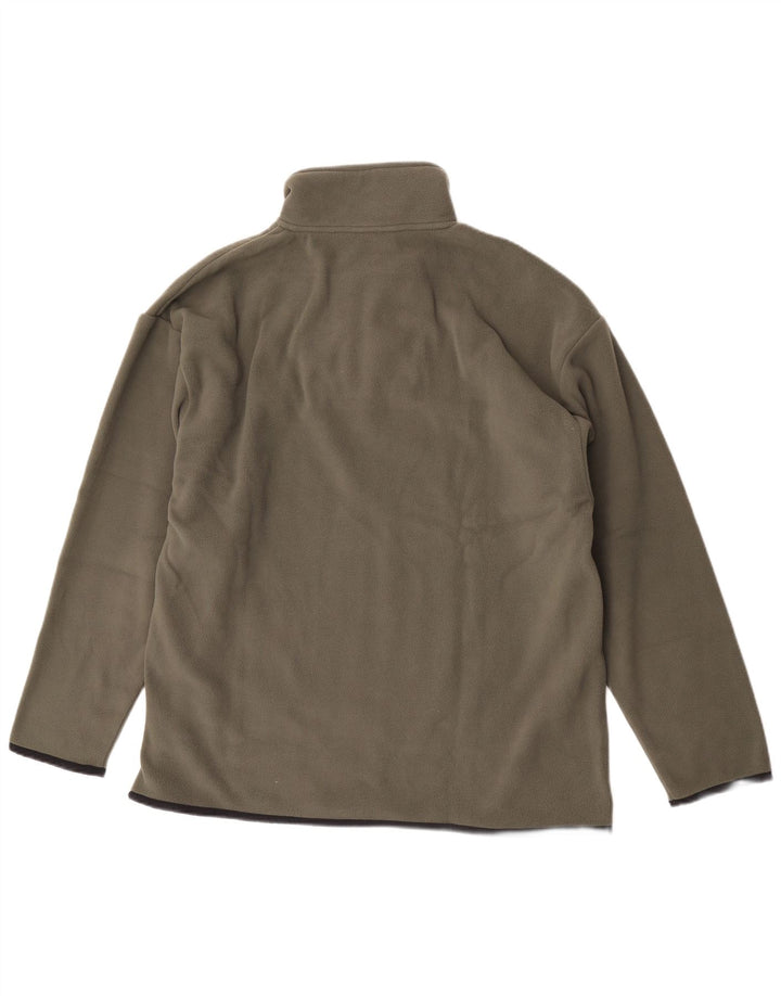 Reebok Ανδρικό φερμουάρ Fleece Jumper Μεγάλο Χακί Πολυεστέρας