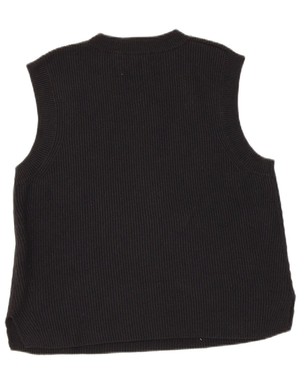 JIGSAW Γυναικείο γιλέκο Tank Top UK 10 Small Black Cotton