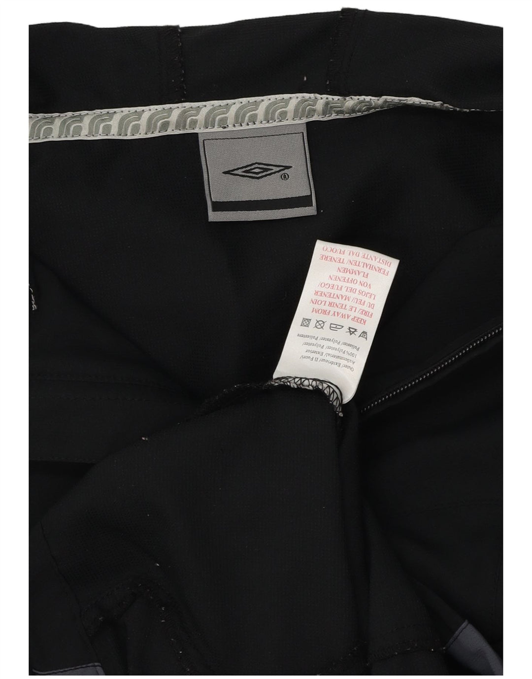 UMBRO Γυναικείο μπουφάν βροχής με κουκούλα UK 14 Medium Black Colourblock Polyester