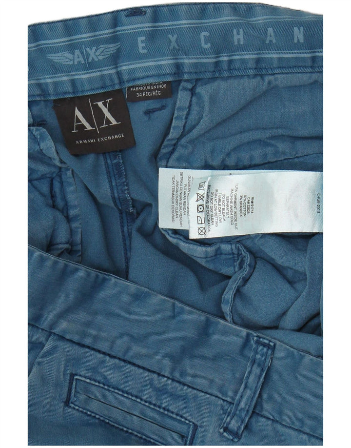 ARMANI EXCHANGE Ανδρικό παντελόνι Chino Slim W34 L32 Μπλε βαμβακερό