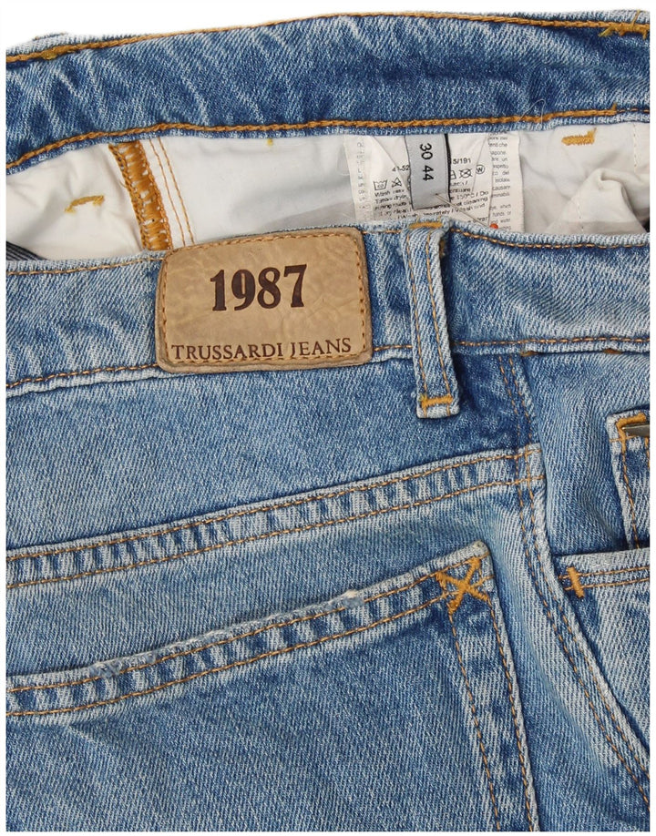 Trussardi Womens Crop Slim Jeans IT 44 Medium W30 L25 Blue Cotton