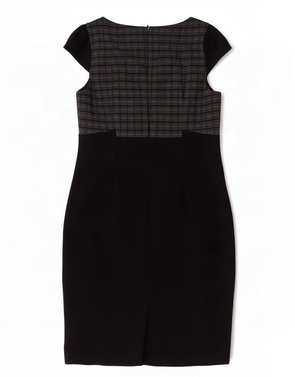Γυναικείο φόρεμα με θήκη Marks & Spencer UK 14 Medium Black Check Polyester