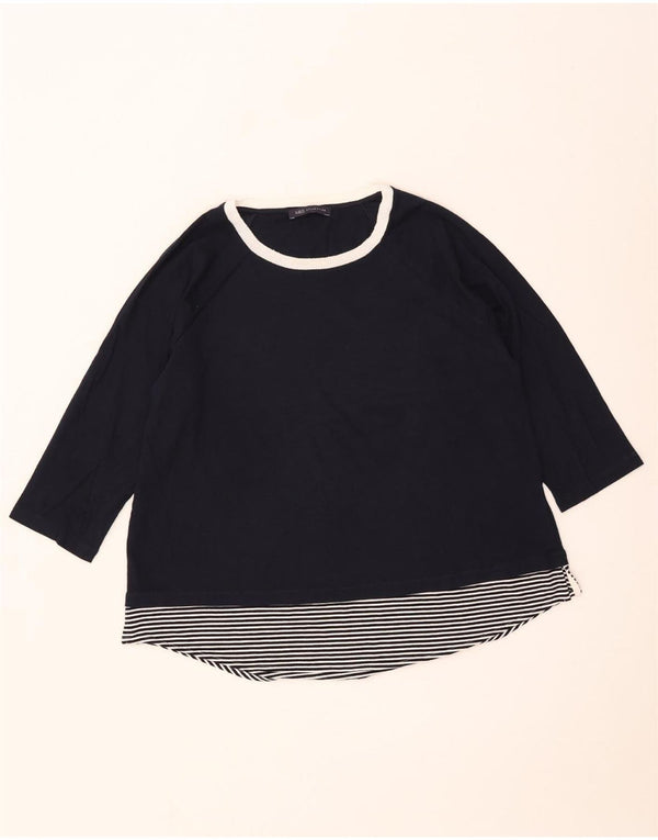 Marks & Spencer Γυναικεία μπλούζα 3/4 μανίκια τοπ UK 18 XL Navy Blue ριγέ