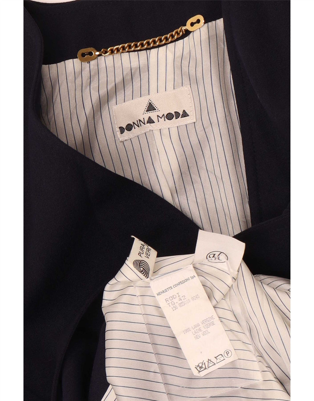 Vintage Γυναικείο Διπλό Μπουφάν Blazer IT 42 Medium Navy Blue