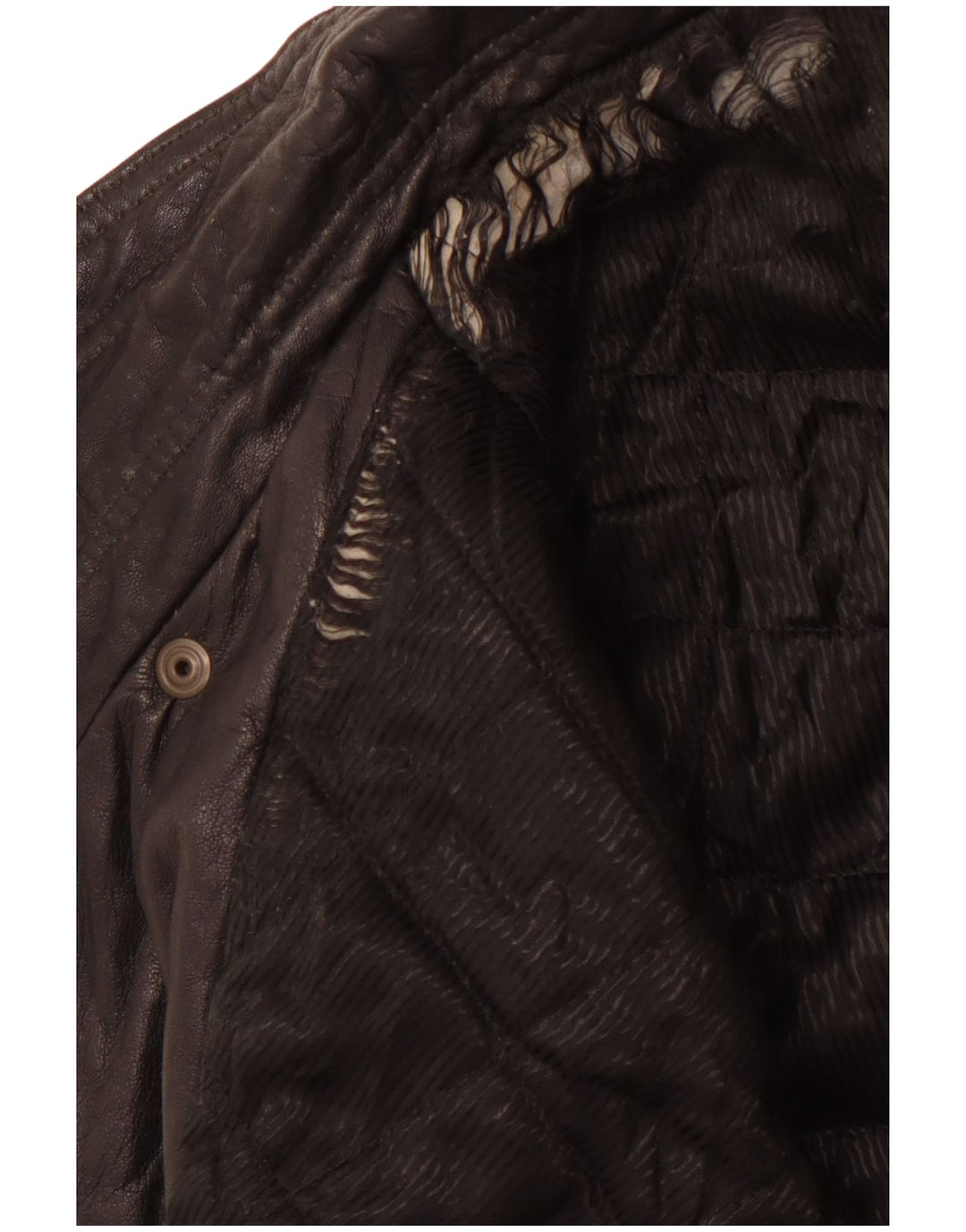 VINTAGE Ανδρικό Δερμάτινο Μπουφάν IT 50 Μεγάλο Δερμάτινο Μαύρο