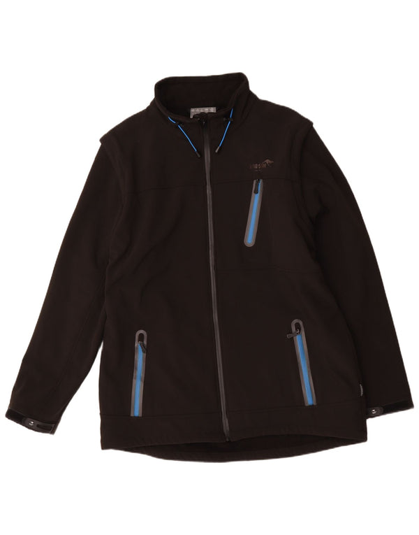 Ανδρικό μπουφάν Roadsign Windbreaker UK 46 3XL Μαύρο πολυεστέρα