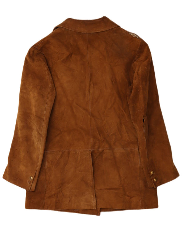 Vintage Γυναικείο Suede Jacket UK 14 Medium Beige