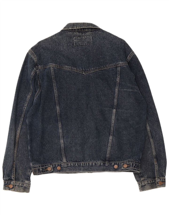 Ανδρικό τζιν μπουφάν Wrangler UK 40 Large Navy Blue Cotton