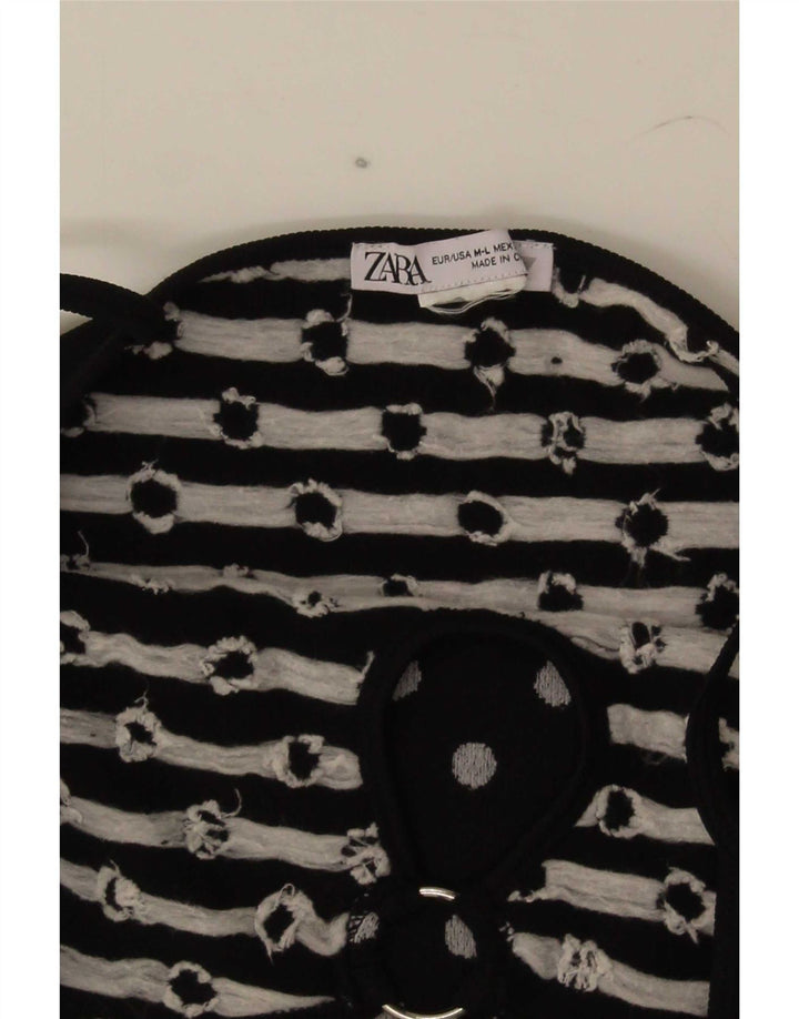 Zara Womens Cami Top UK 12 Medium Black Pot