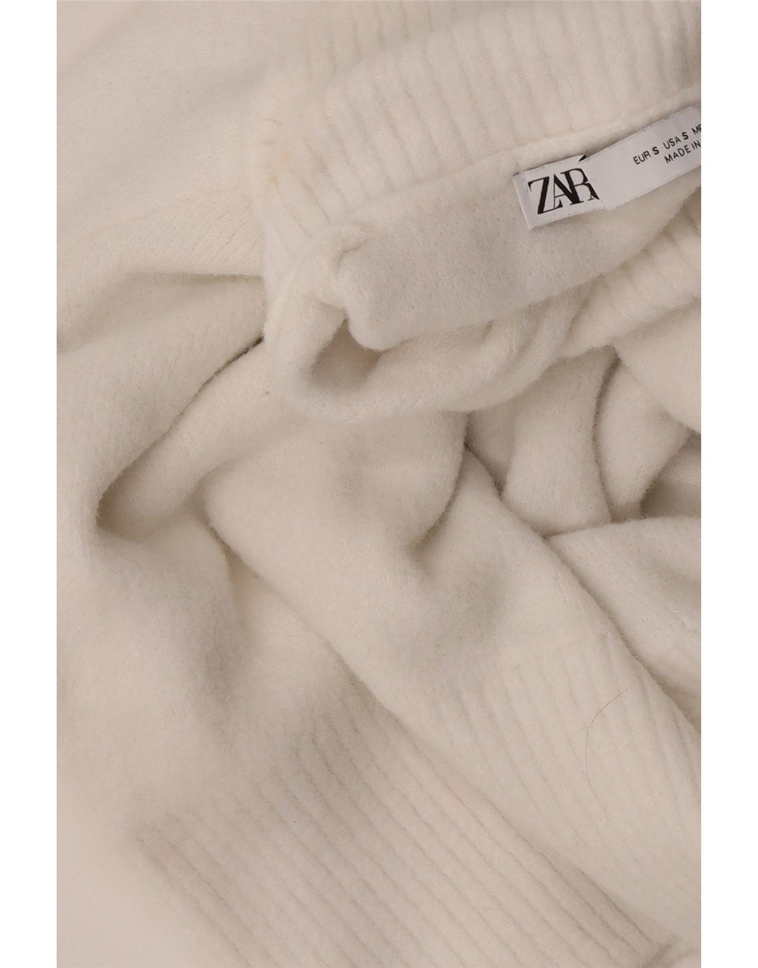 Zara Γυναικείο πουλόβερ με λαιμό χελώνα UK 10 Small White