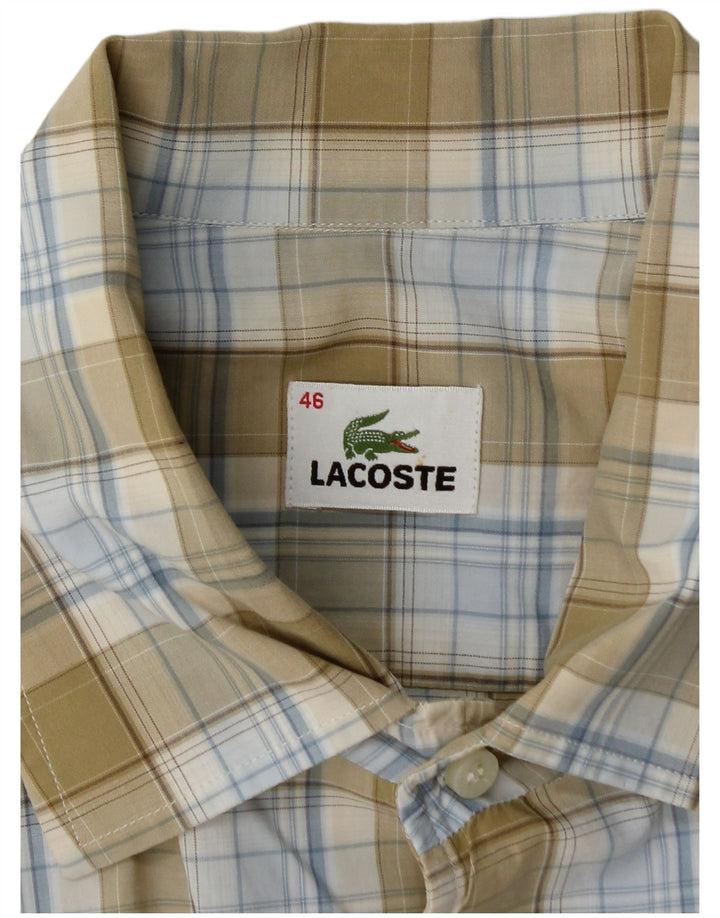 Ανδρικό κοντομάνικο πουκάμισο LACOSTE 46 2XL Χακί Check