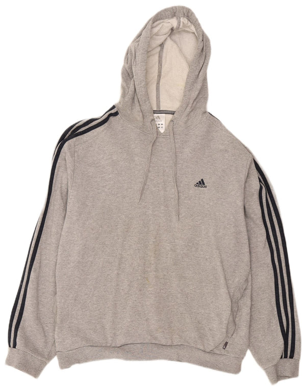 Adidas Ανδρικό Hoodie Jumper XL Γκρι βαμβακερό