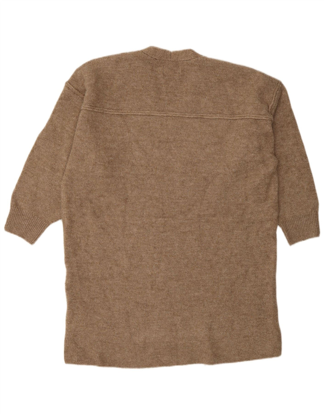 Superdry γυναικείο πουλόβερ μεγάλου μεγέθους V-λαιμόκοψη UK 12 μεσαίου καφέ ακρυλικό