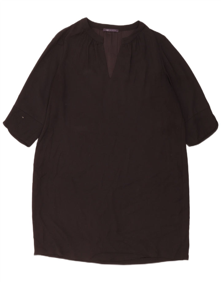 Marks & Spencer Γυναικείο φόρεμα 3/4 Sleeve Shift UK 20 2XL μαύρο πολυεστέρα