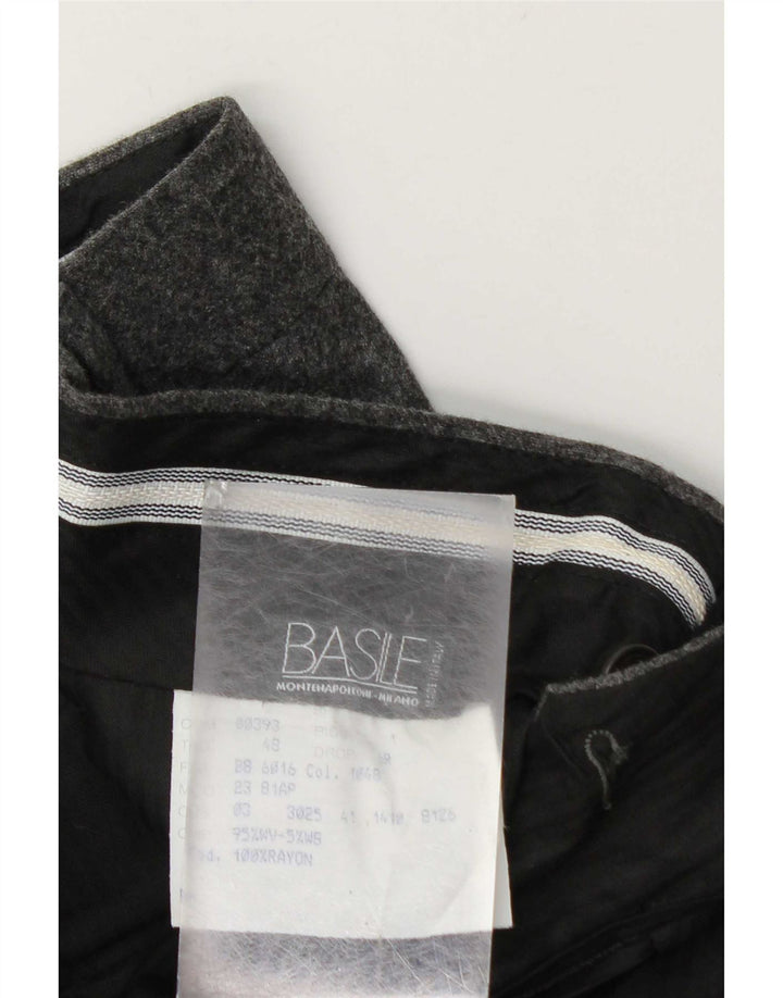 Ανδρικό κοστούμι Basile Παντελόνι IT 48 Medium W32 L37 Γκρι μαλλί