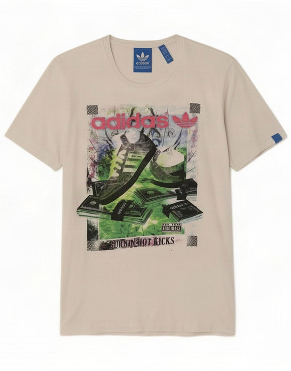 Ανδρικό γραφικό T-shirt Adidas Top Small White
