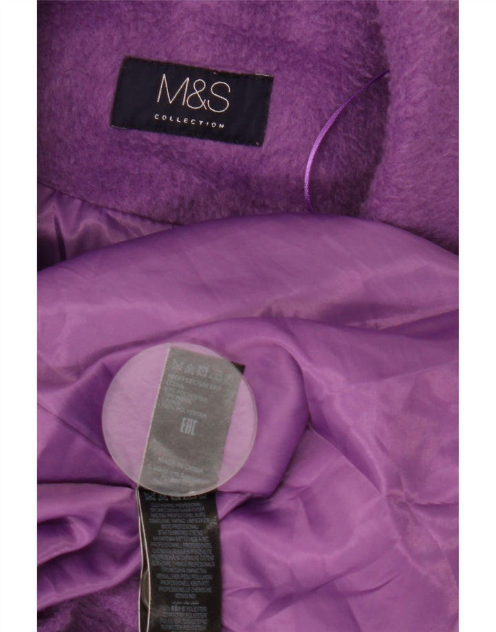 Marks & Spencer Γυναικείο Πανωφόρι UK 14 Large Purple Polyester