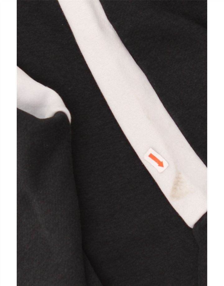 Ανδρικό πουλόβερ NIKE με φερμουάρ με κουκούλα σε μεγάλο μαύρο χρώμα, βαμβακερό