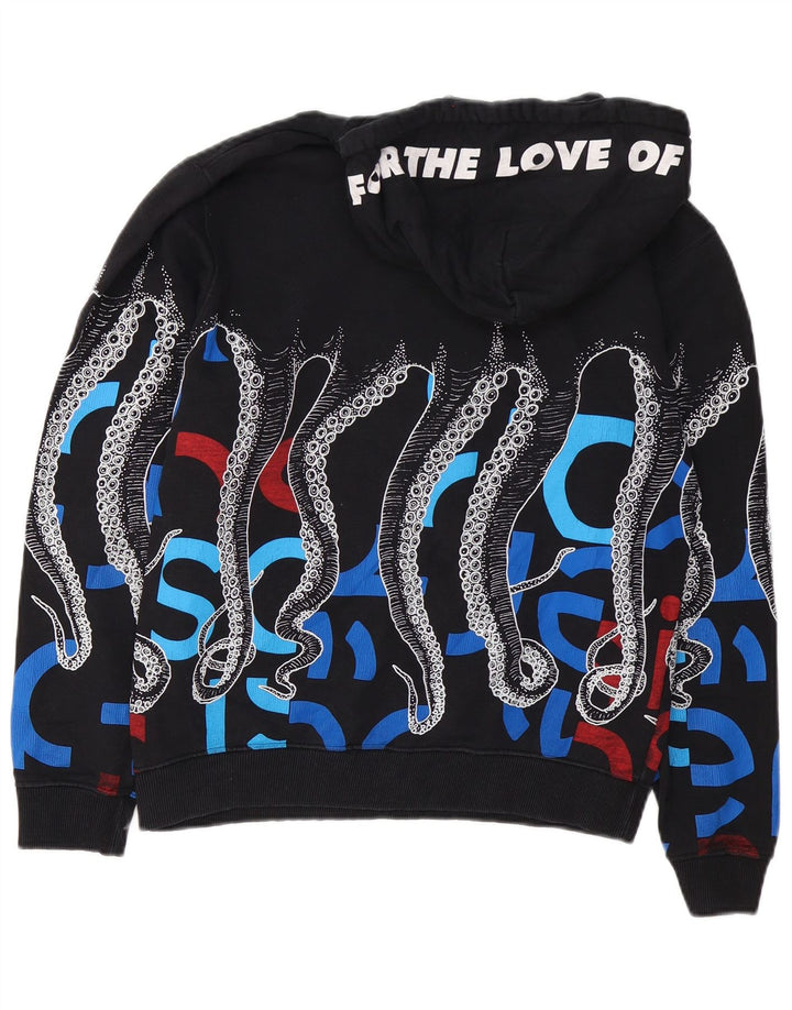 Ανδρικό Octopus Graphic Hoodie Jumper Μικρό μαύρο βαμβακερό
