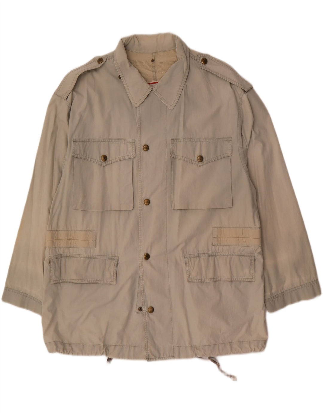 Vintage Ανδρικό Military Jacket UK 38 Medium Beige Βαμβακερό