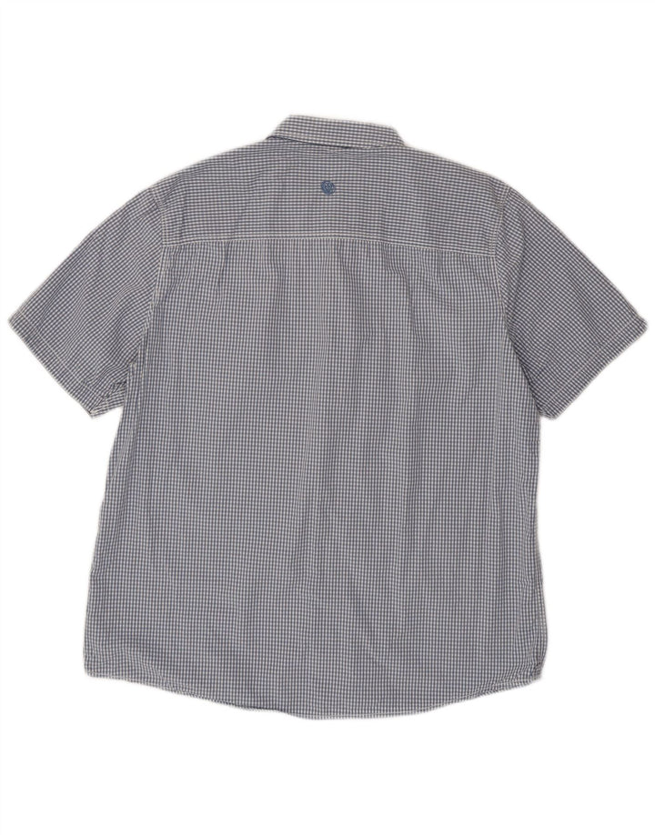 Ανδρικό κοντομάνικο πουκάμισο Fat Face XL Blue Gingham Cotton