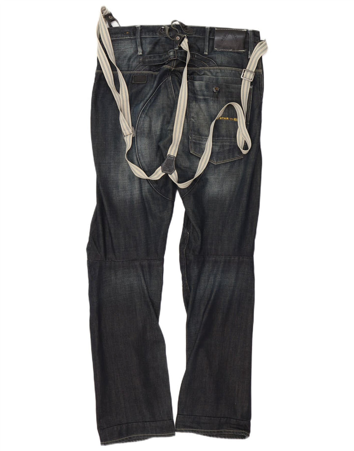 G-STAR Ανδρικό 3301 Dungarees ίσιο τζιν W31 L32 Μπλε βαμβακερό