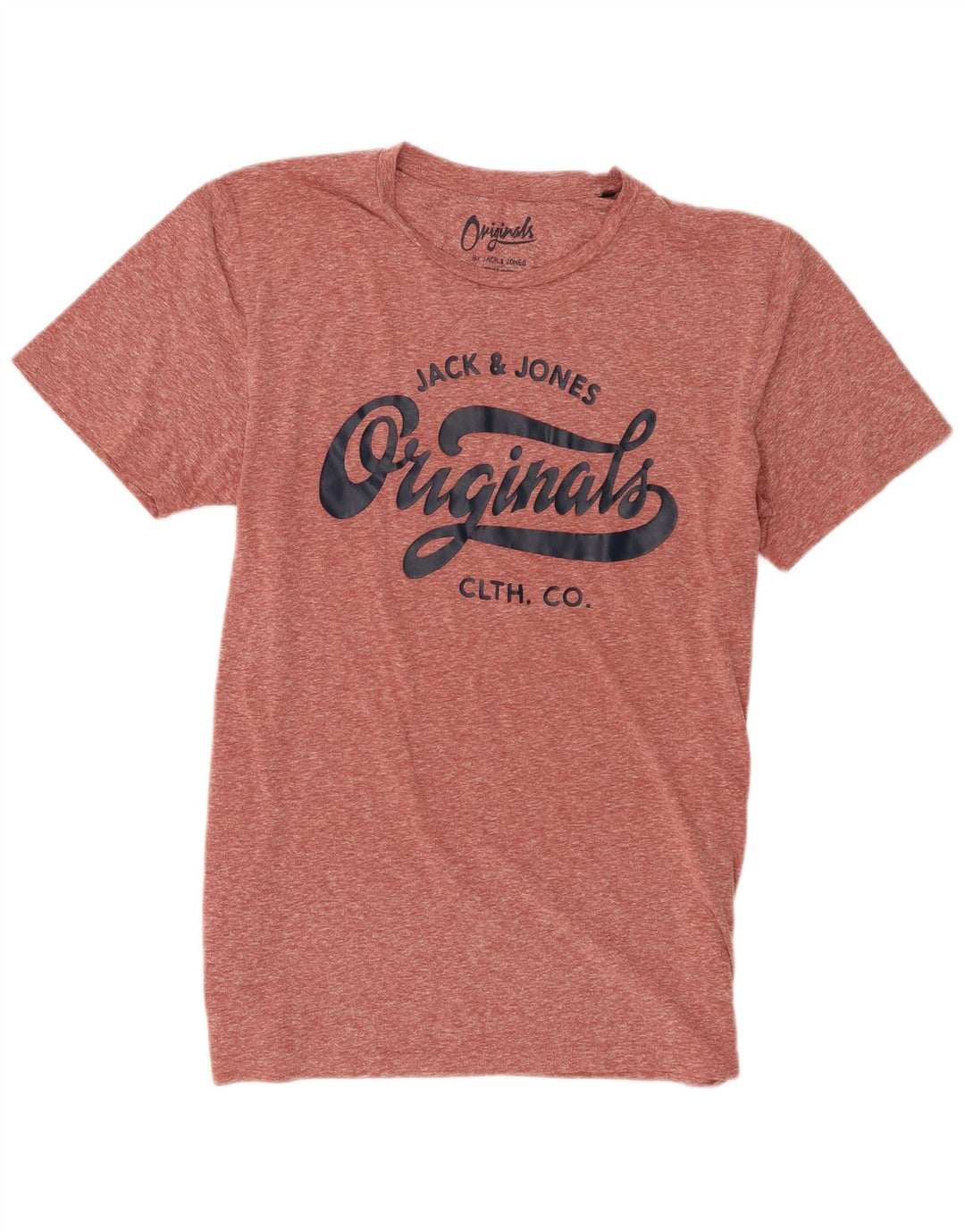 Ανδρικό μπλουζάκι με γραφικά Jack & Jones Top Large Maroon Flecked Polyester