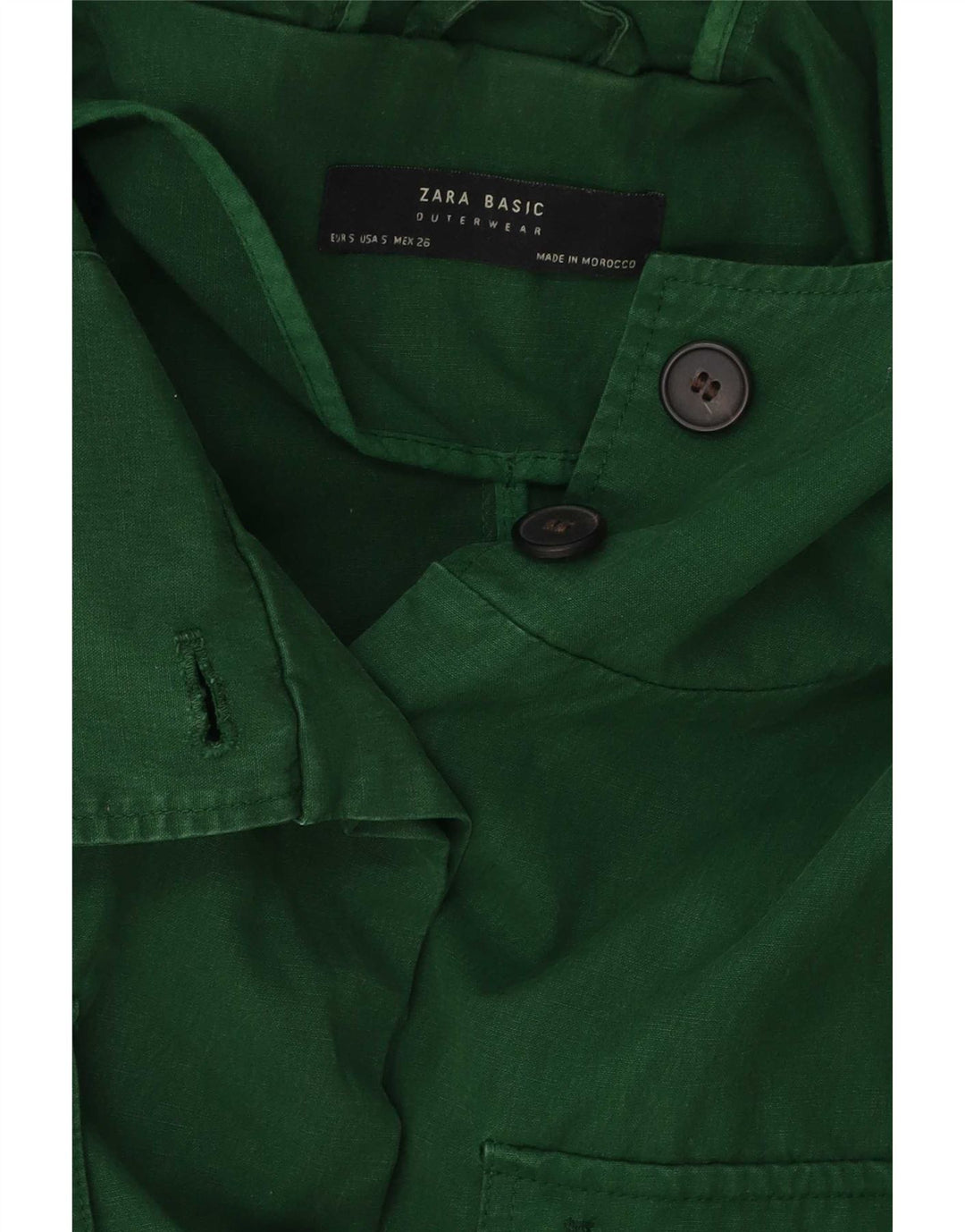 Zara Γυναικείο μπουφάν με κουκούλα Oversized Bomber UK 10 Small Green