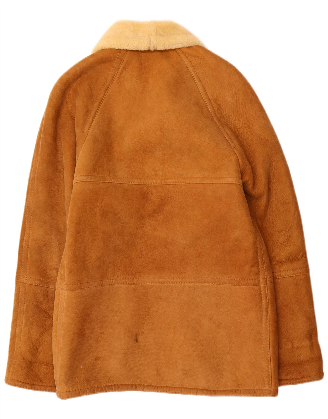 Vintage Ανδρικό Shearling Jacket UK 36 Small Beige Shearling