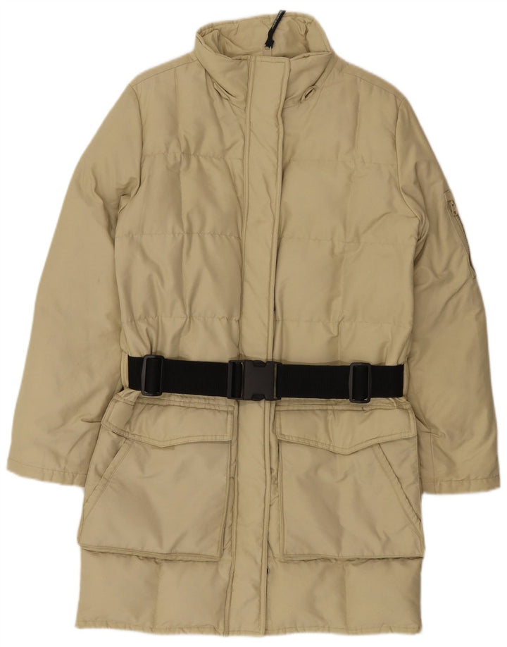 Woolrich γυναικείο υπερμεγέθη παλτό UK 10 Small Beige Nylon